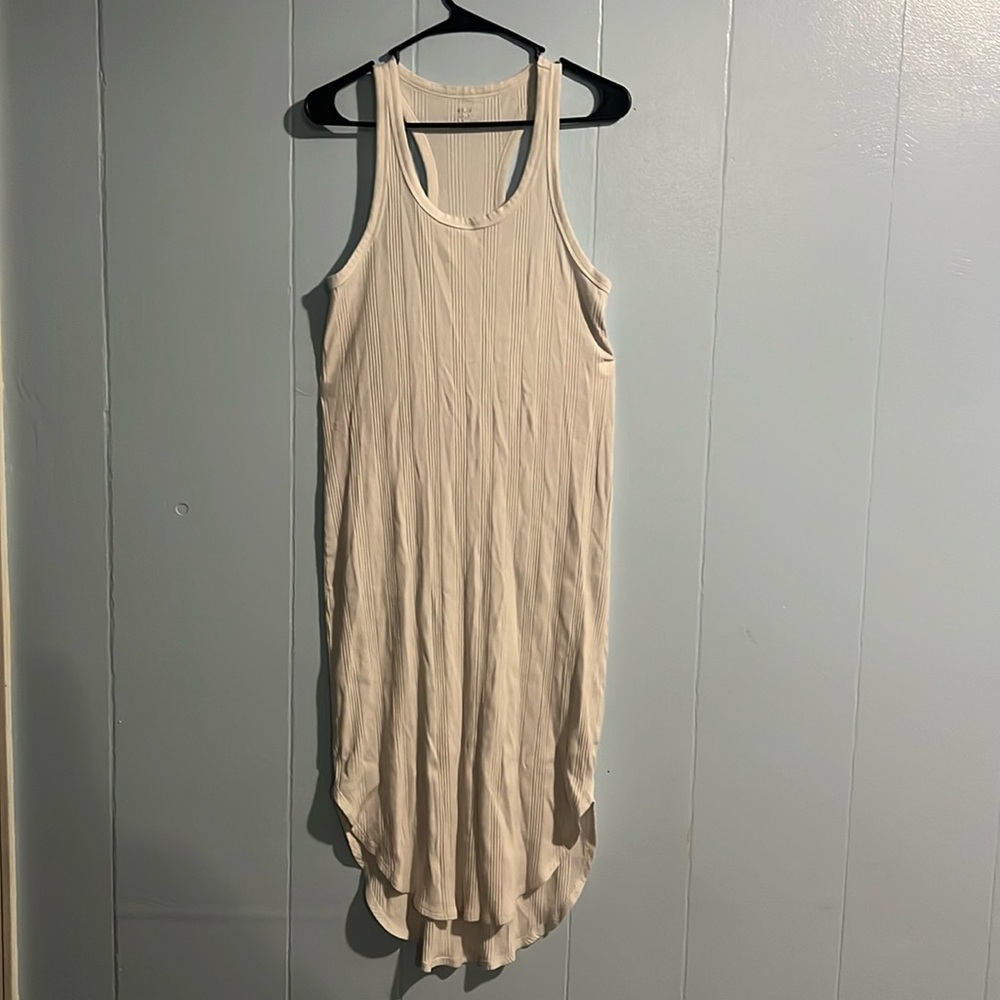 White tank top dress maxi